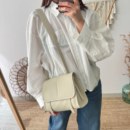 Bolso Satchel en Piel beige
