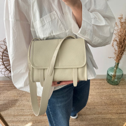 Bolso Satchel en Piel beige