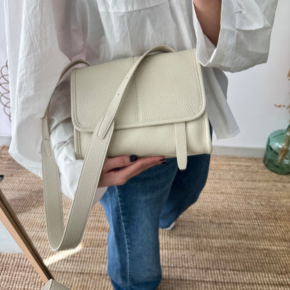 Bolso Satchel en Piel beige