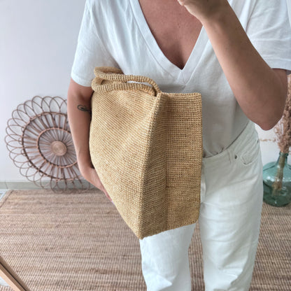 Bolso tote rafia