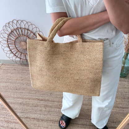 Bolso tote rafia