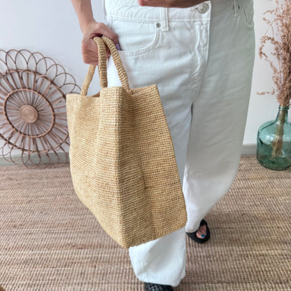 Bolso tote rafia