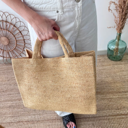 Bolso tote rafia