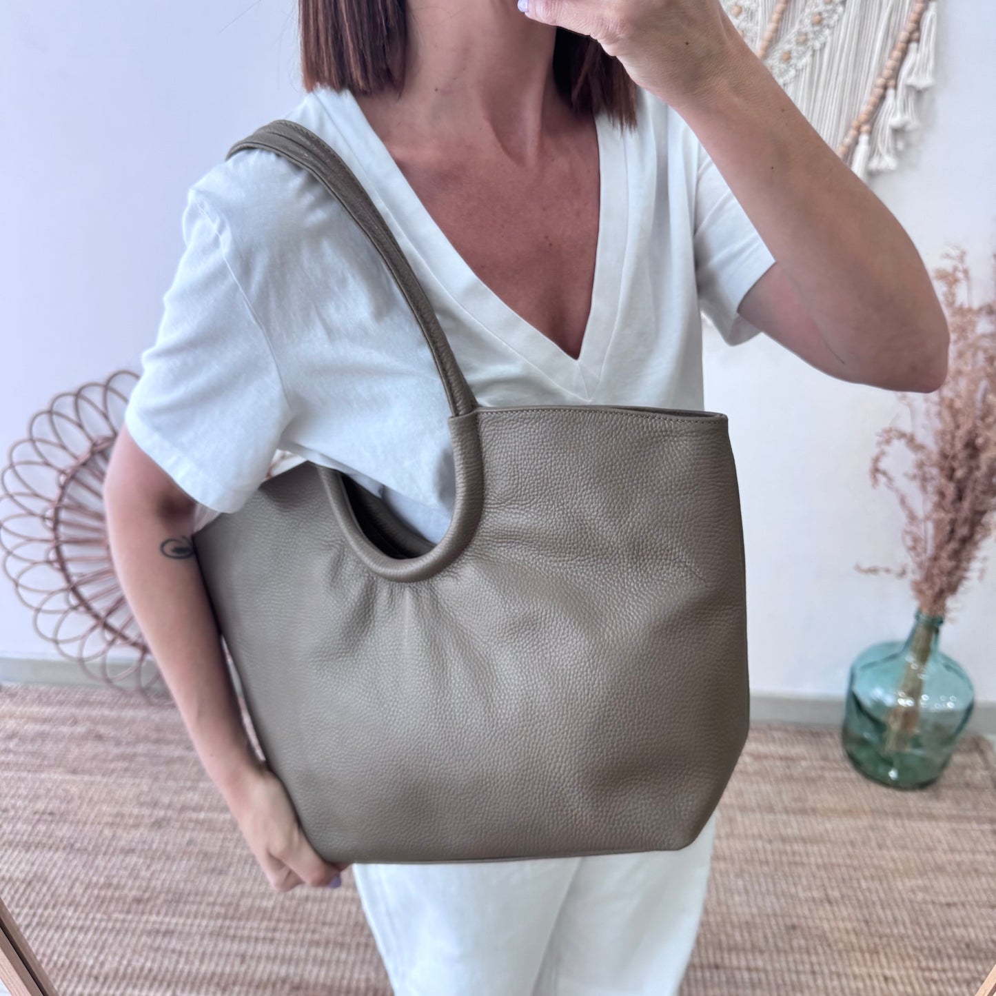 Shopper luna taupe