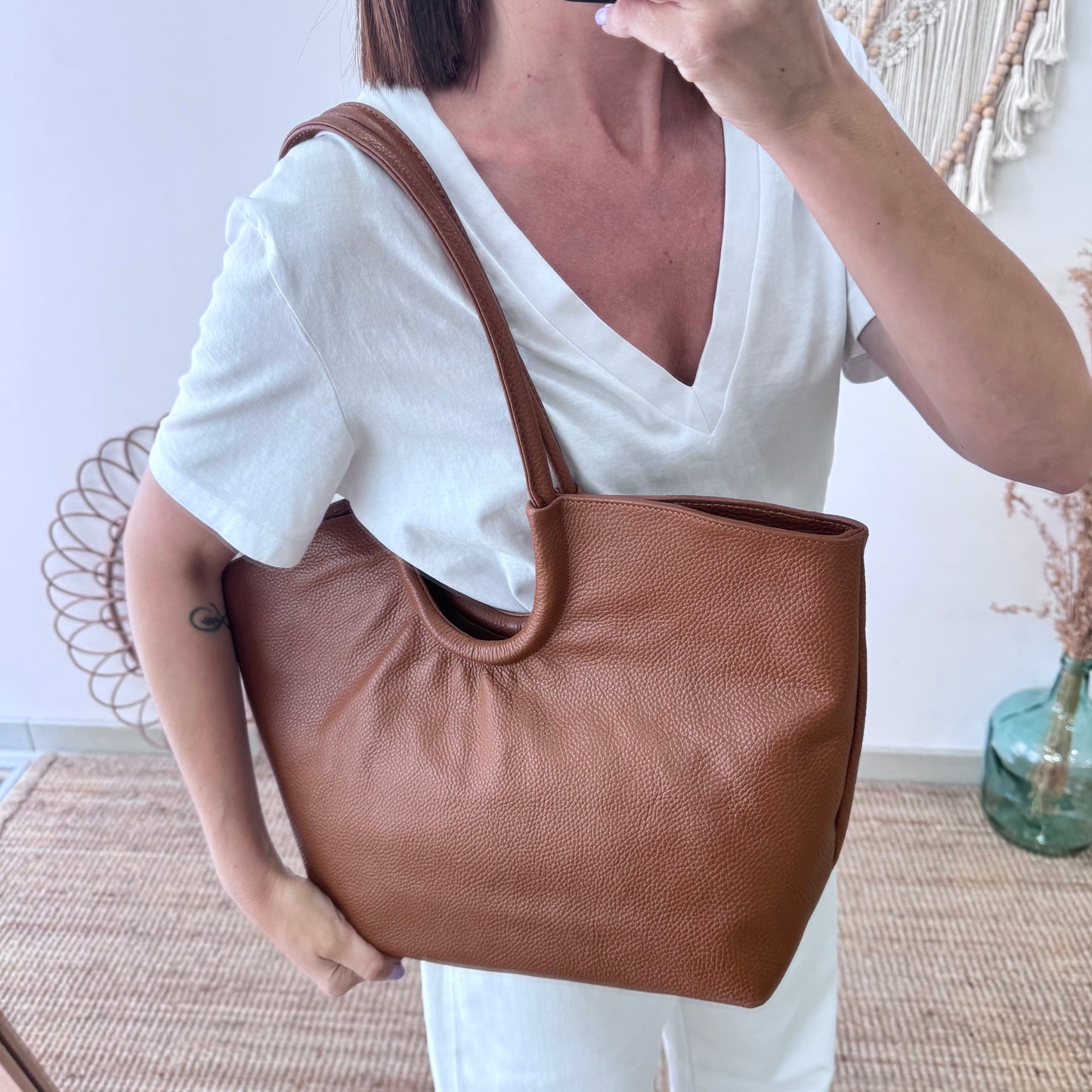 Shopper luna camel
