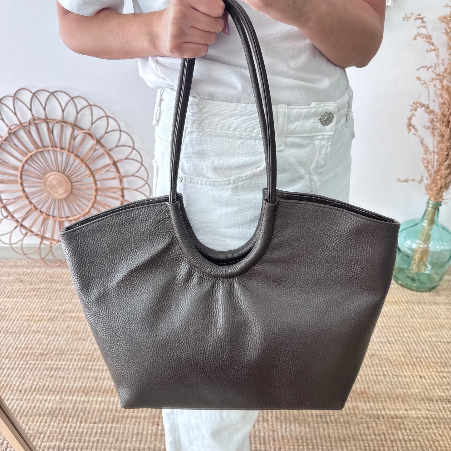 Shopper luna marrón chocolate