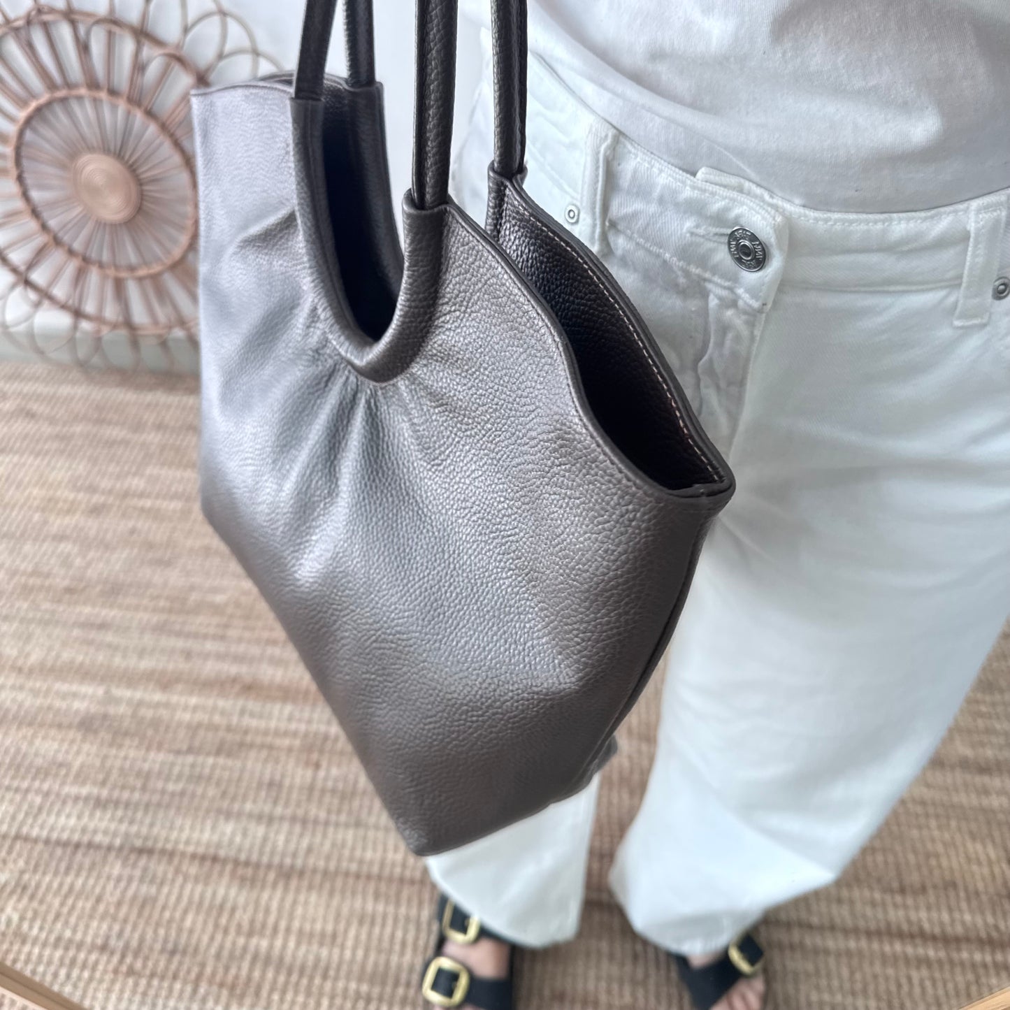 Shopper luna marrón chocolate