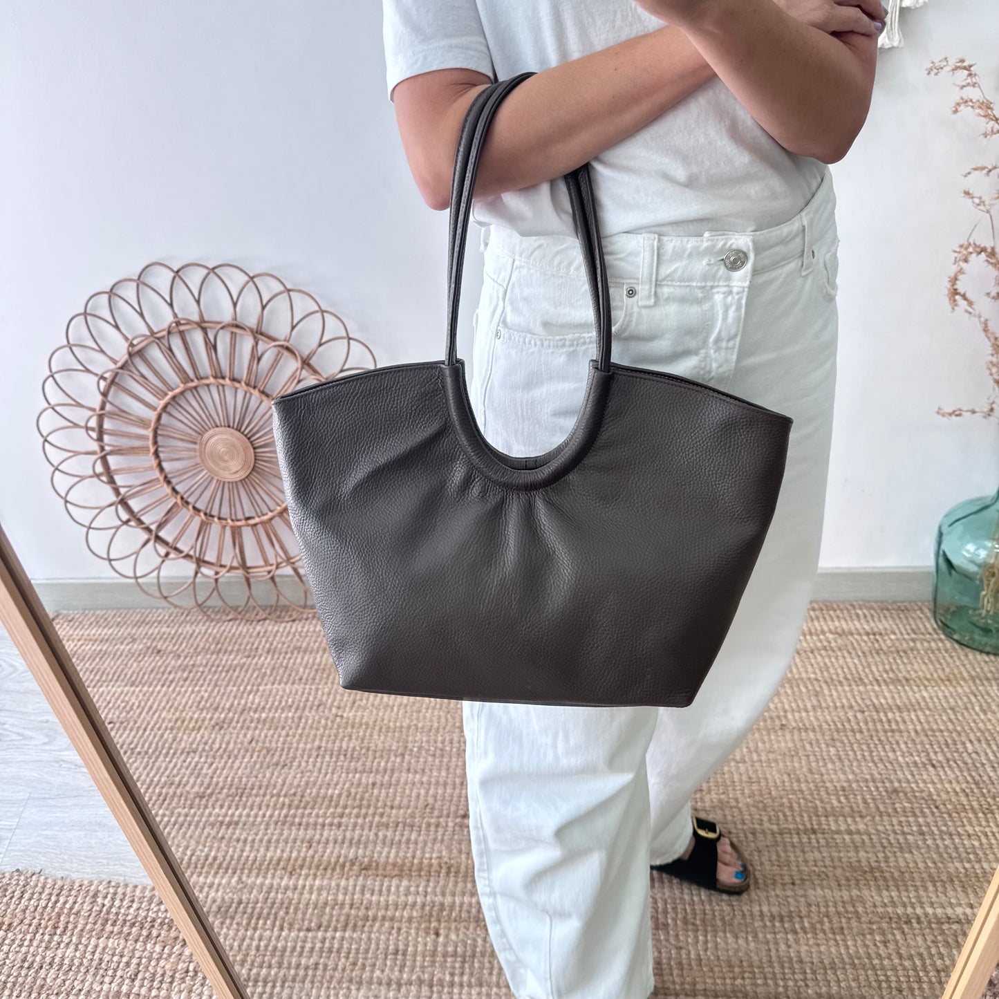 Shopper luna marrón chocolate