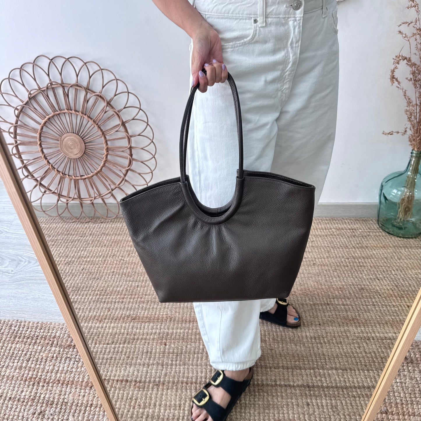 Shopper luna marrón chocolate