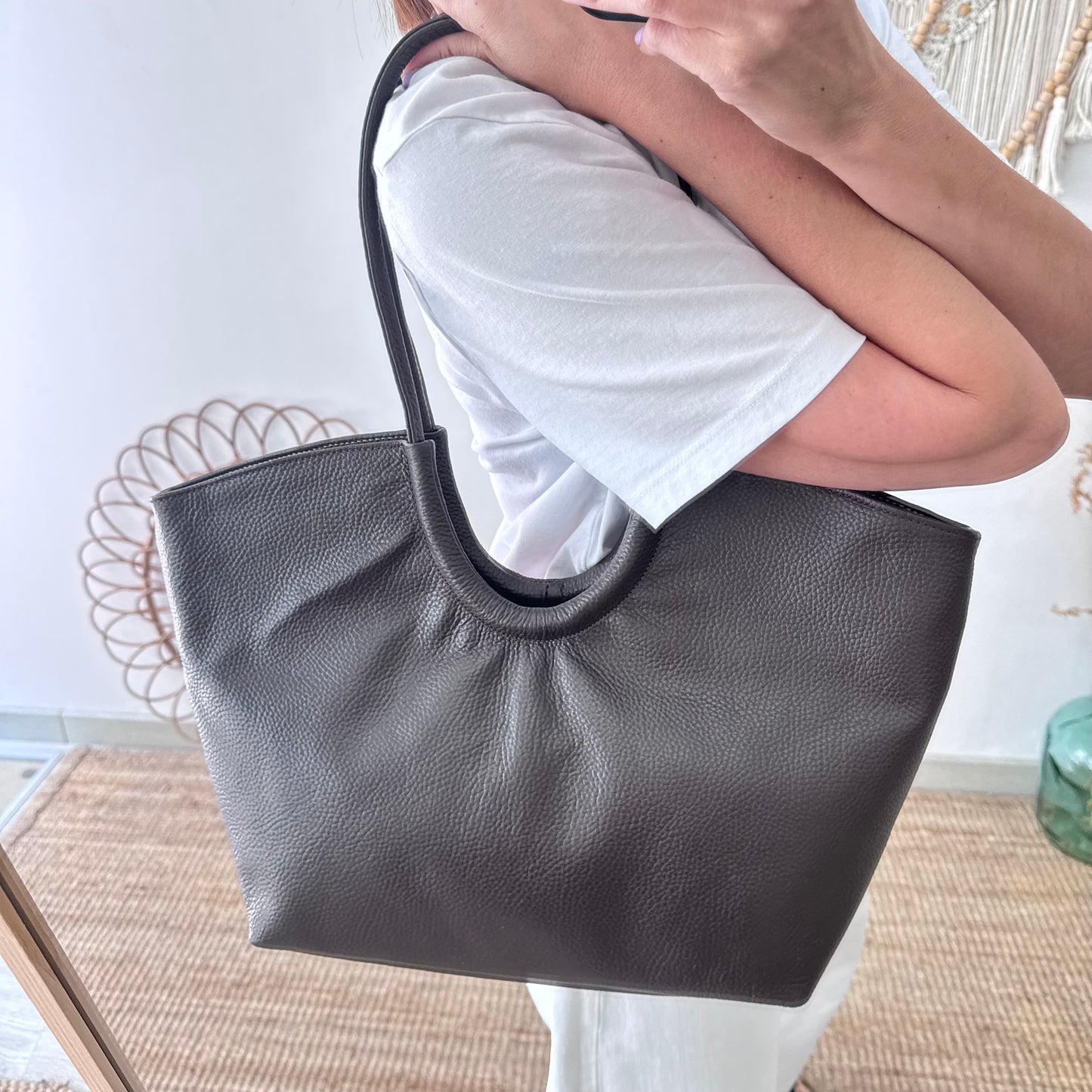 Shopper luna marrón chocolate