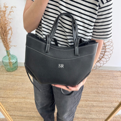 Tote estructurado piel negro
