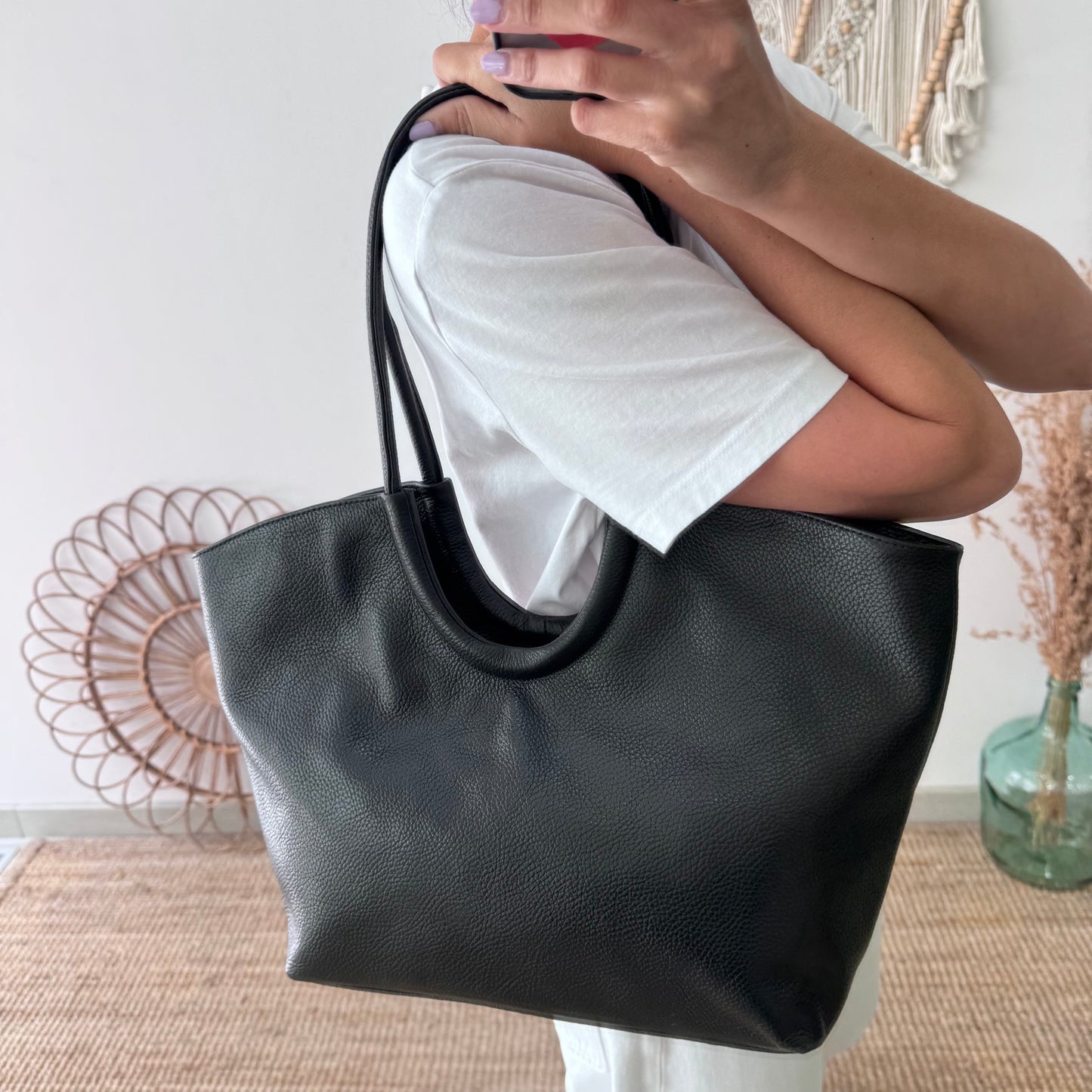 Shopper luna marrón negro