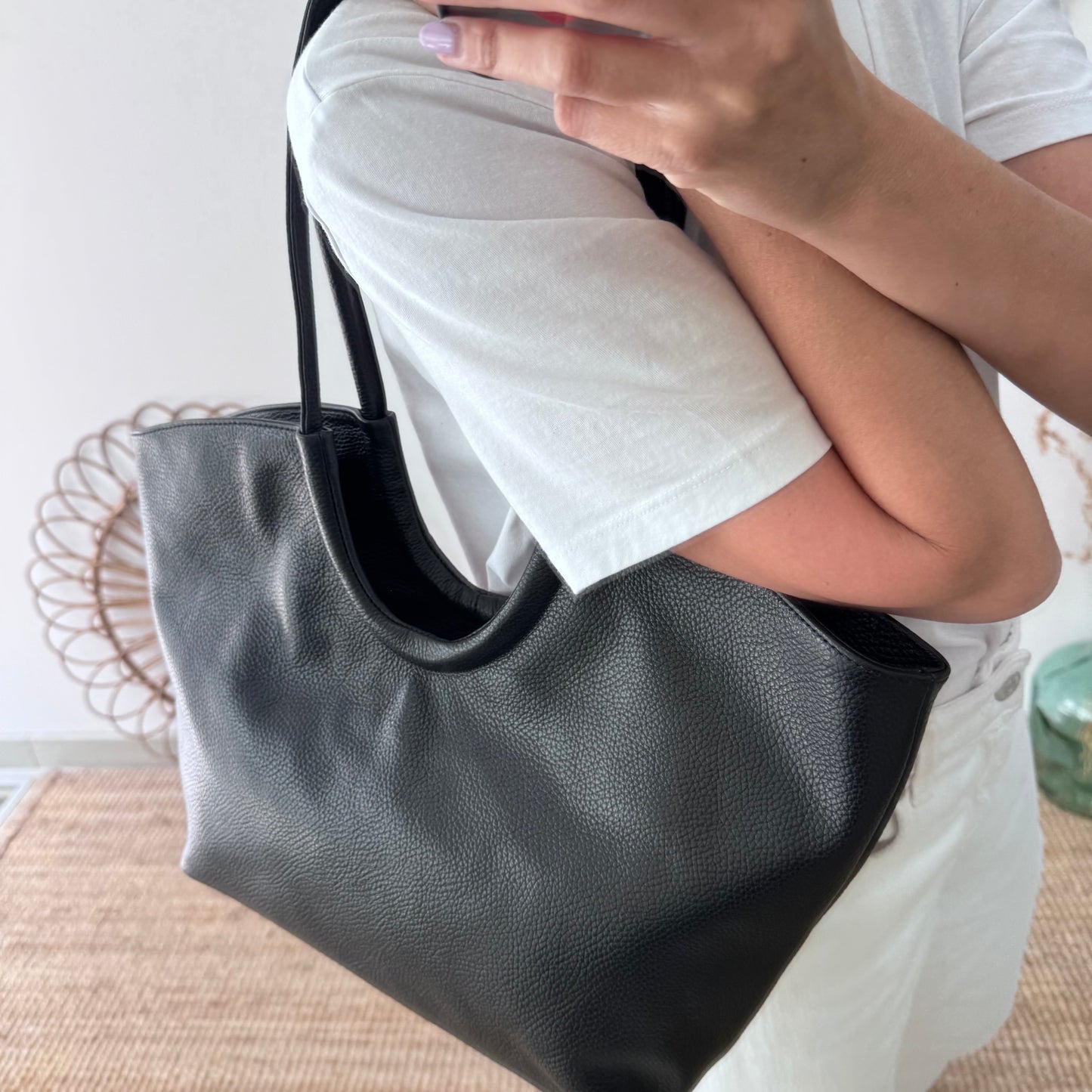 Shopper luna marrón negro