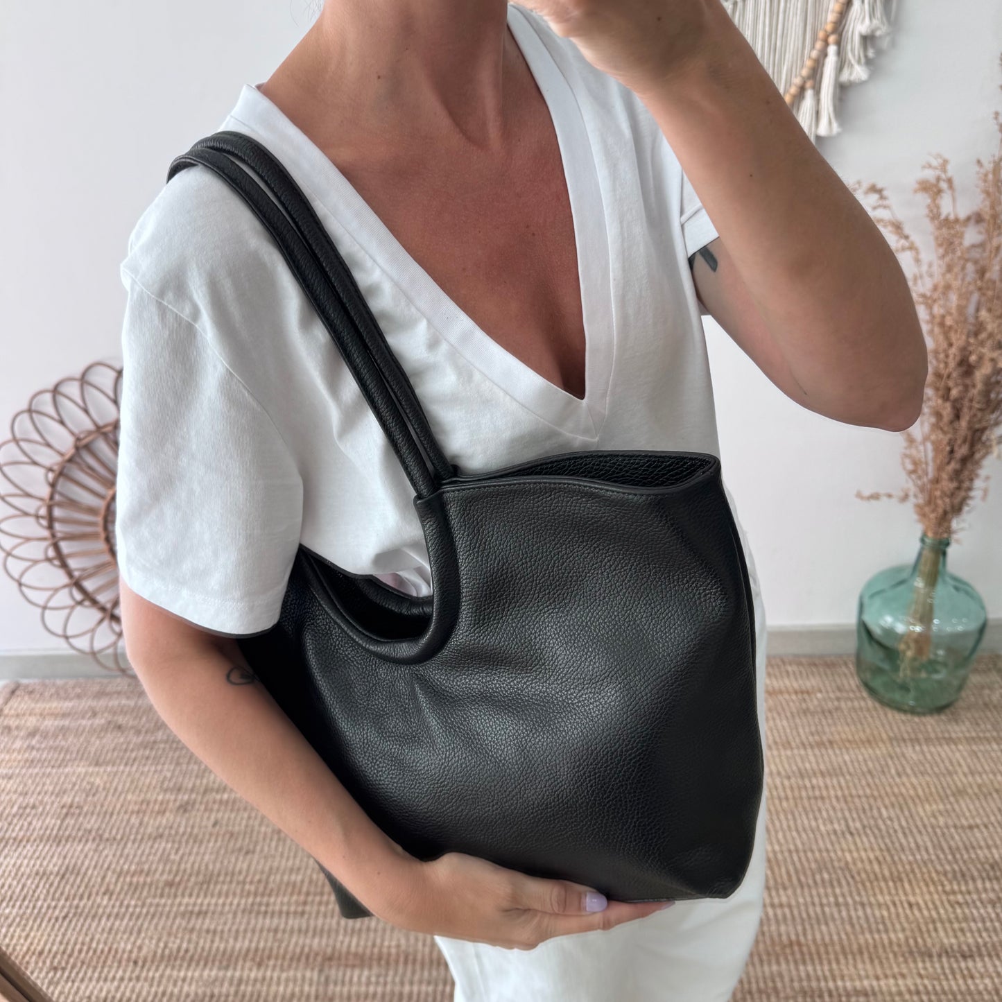 Shopper luna marrón negro