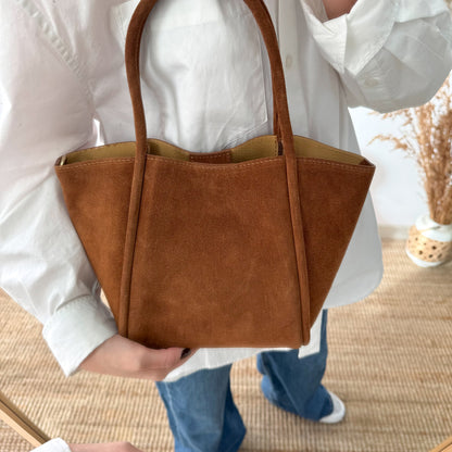 Bolso serraje camel asas