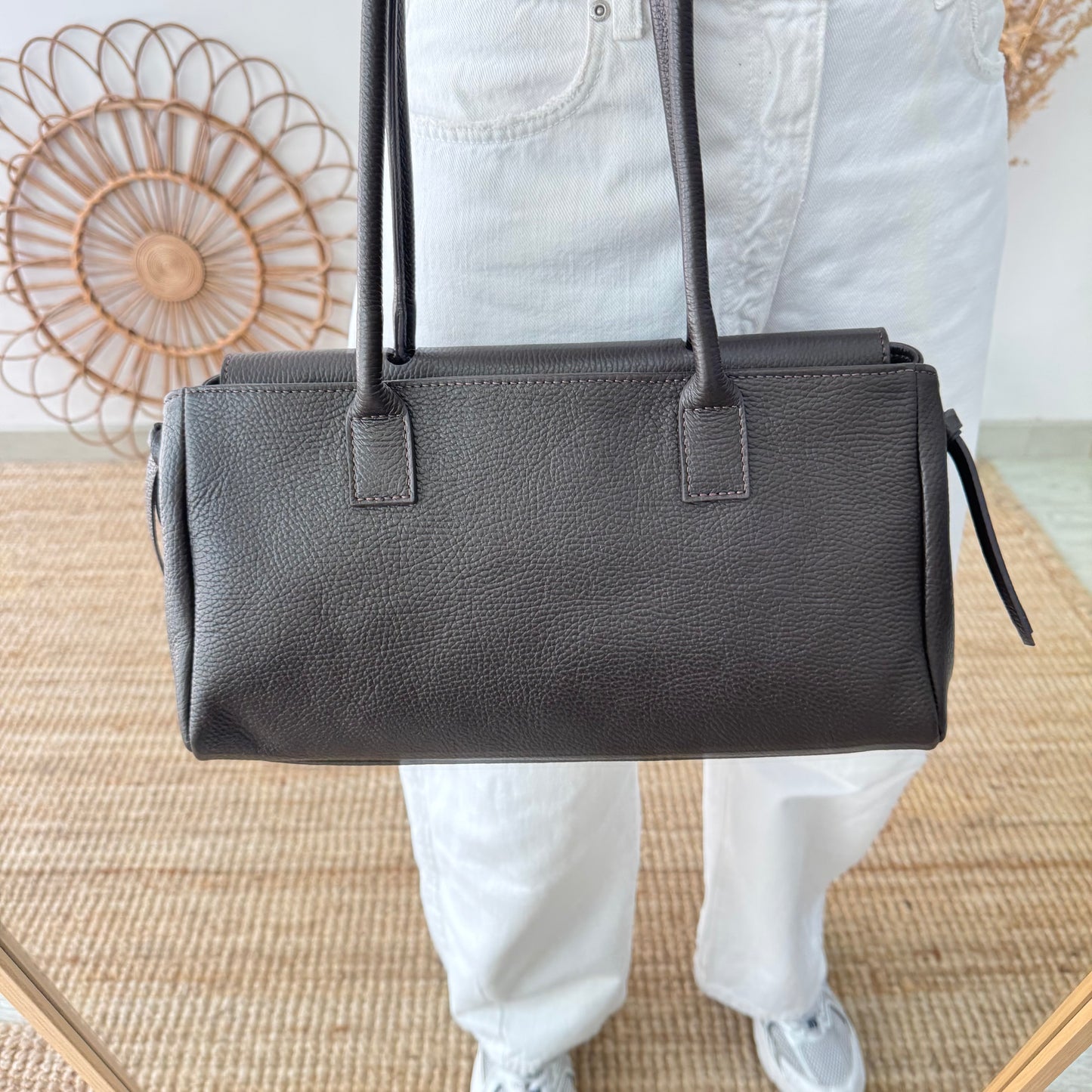 Bolso baguette marrón
