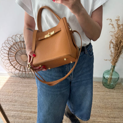 Mini tote trapecio camel - Bubbleshopbcn
