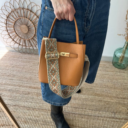 Mini tote trapecio camel - Bubbleshopbcn