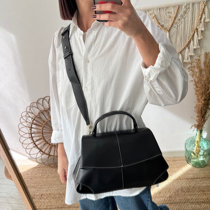 Bolso satchel negro