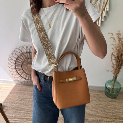 Mini tote trapecio camel - Bubbleshopbcn