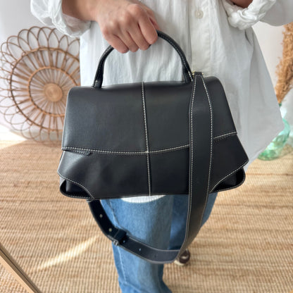 Bolso satchel negro