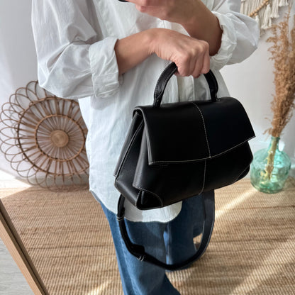 Bolso satchel negro