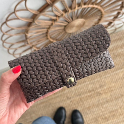 Funda de gafas piel efecto trenzado - Bubbleshopbcn