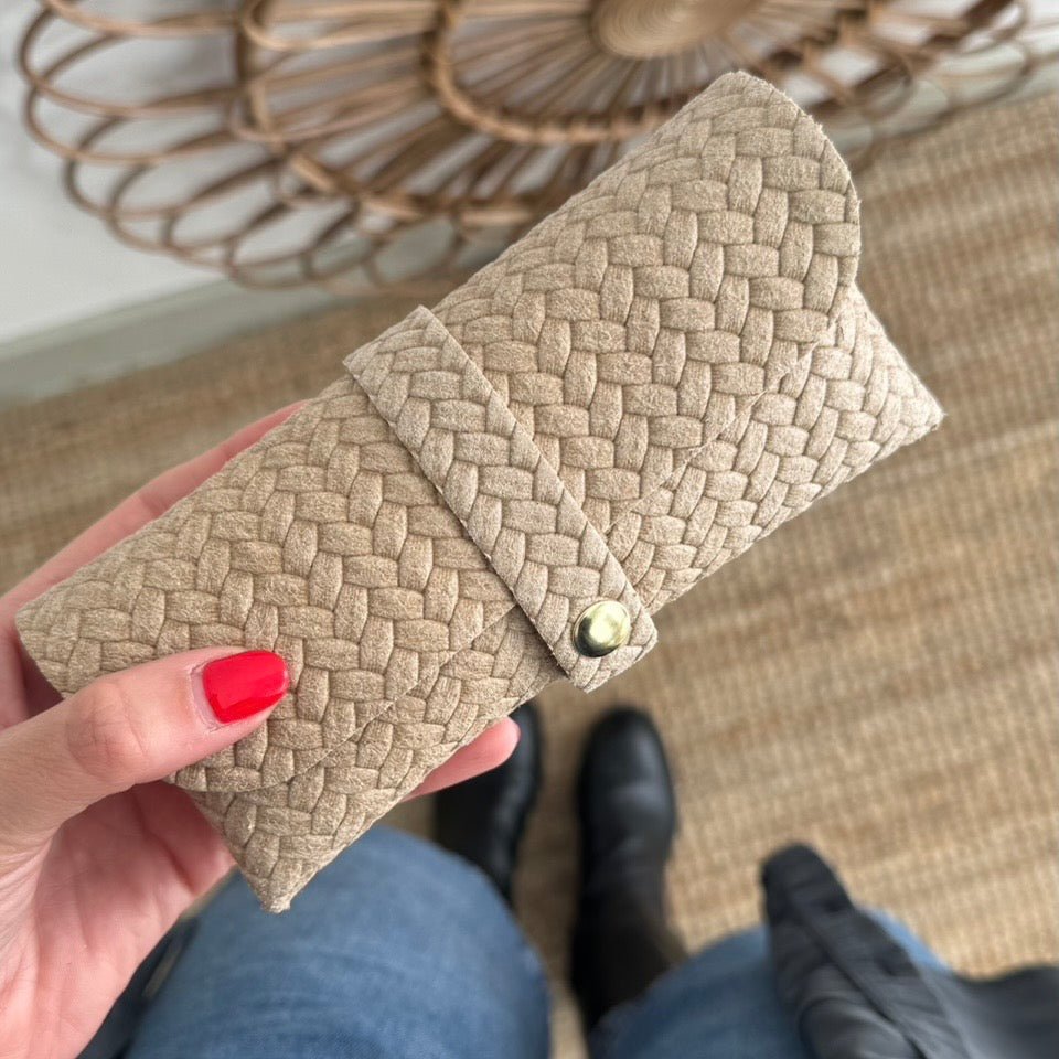 Funda de gafas piel efecto trenzado - Bubbleshopbcn