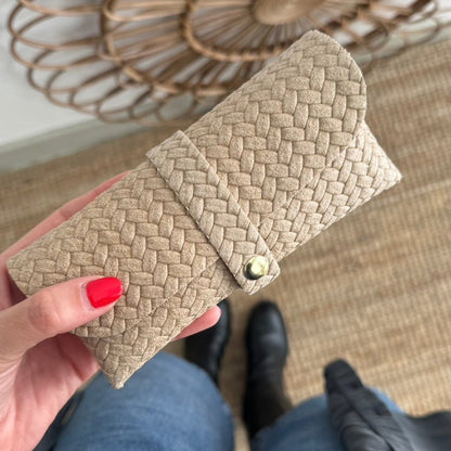 Funda de gafas piel efecto trenzado - Bubbleshopbcn