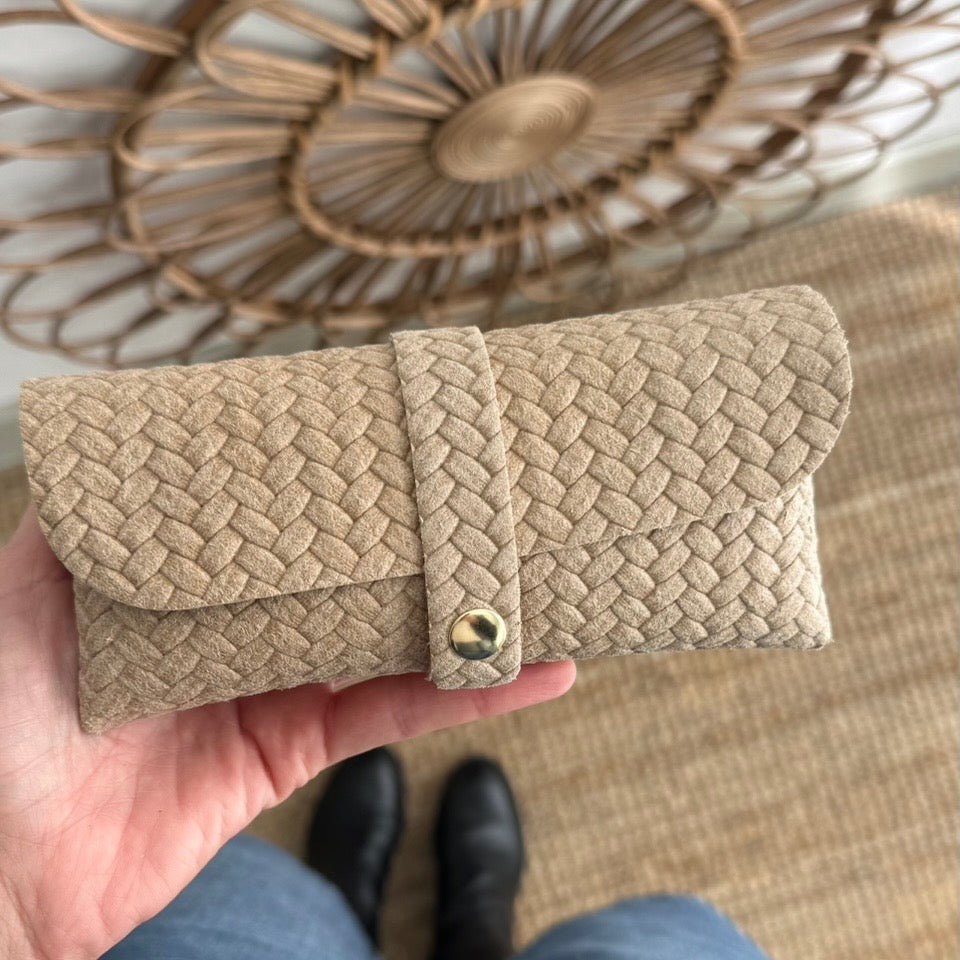 Funda de gafas piel efecto trenzado - Bubbleshopbcn