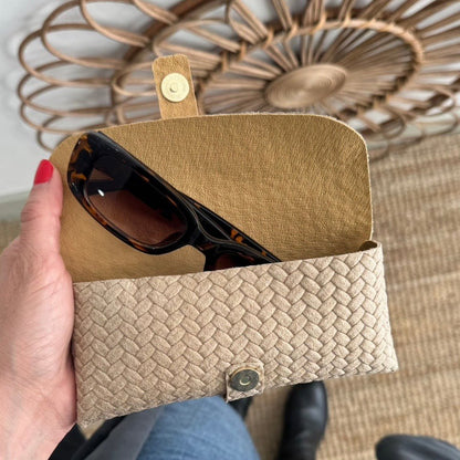 Funda de gafas piel efecto trenzado - Bubbleshopbcn