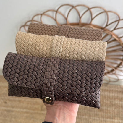 Funda de gafas piel efecto trenzado - Bubbleshopbcn