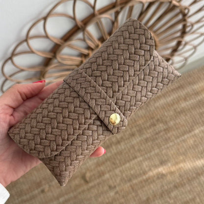 Funda de gafas piel efecto trenzado - Bubbleshopbcn