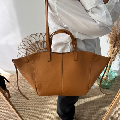 Bolso tote camel piel