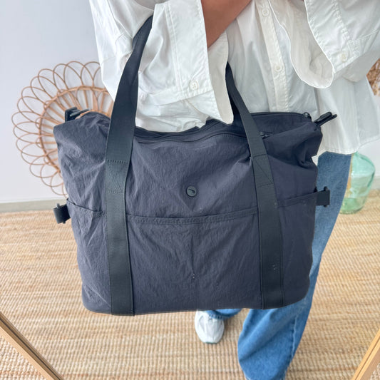 Bolso nylon multibolsillos negro