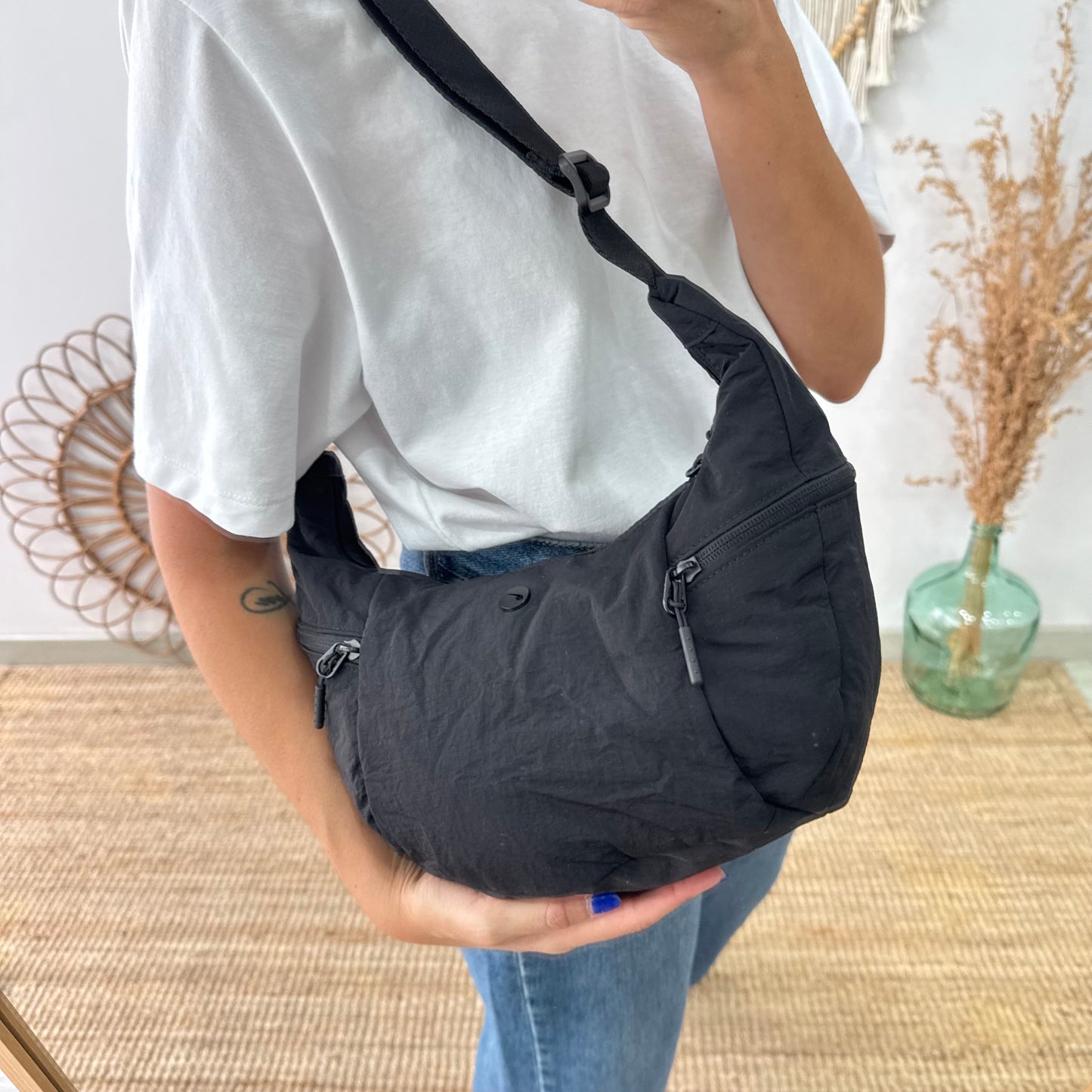 Bandolera nylon negro