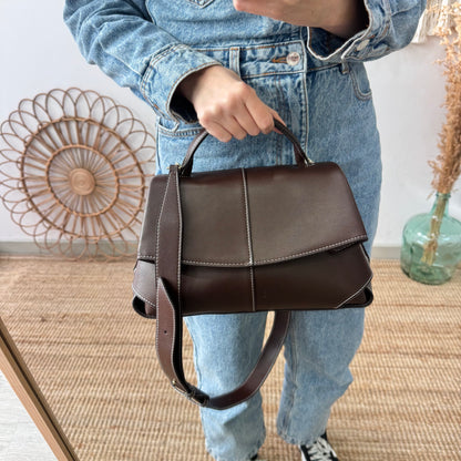 Bolso satchel marrón