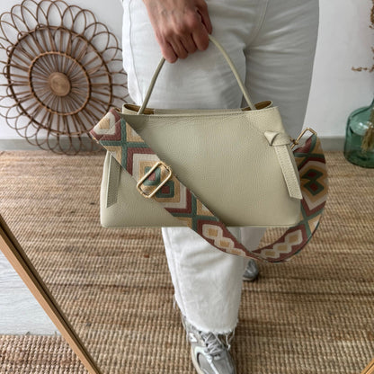 Bolso nudos beige