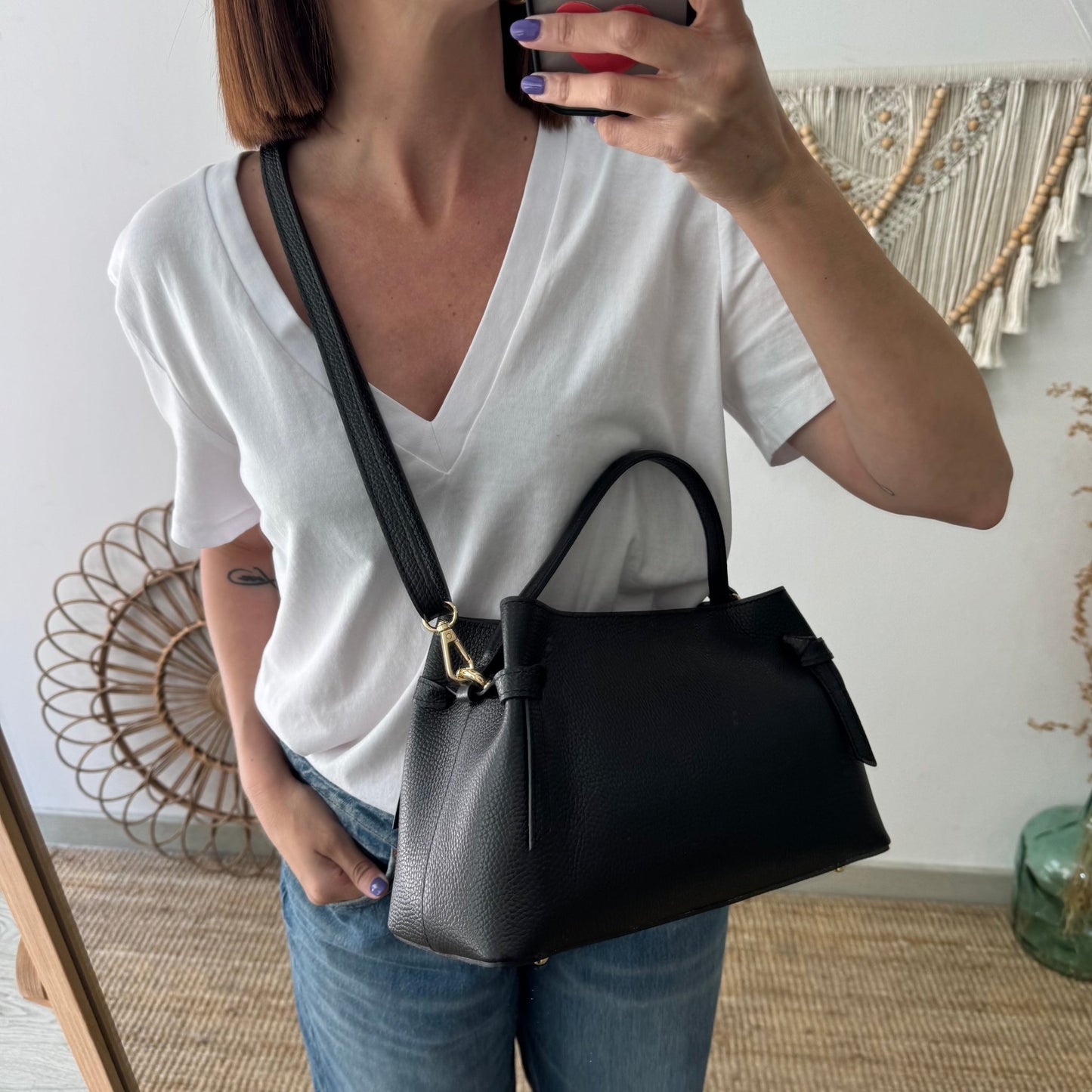 Bolso nudos negro