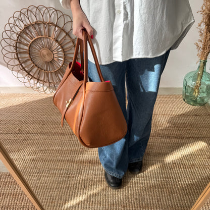 Bolso shopping piel camel