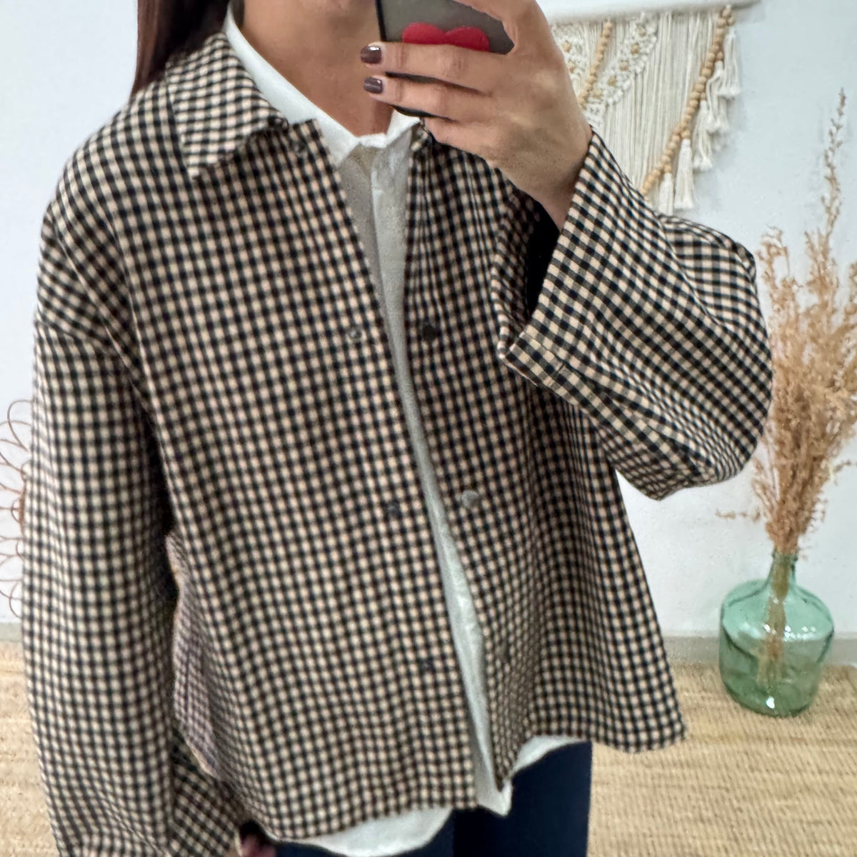 Chaqueta cuadro vichy