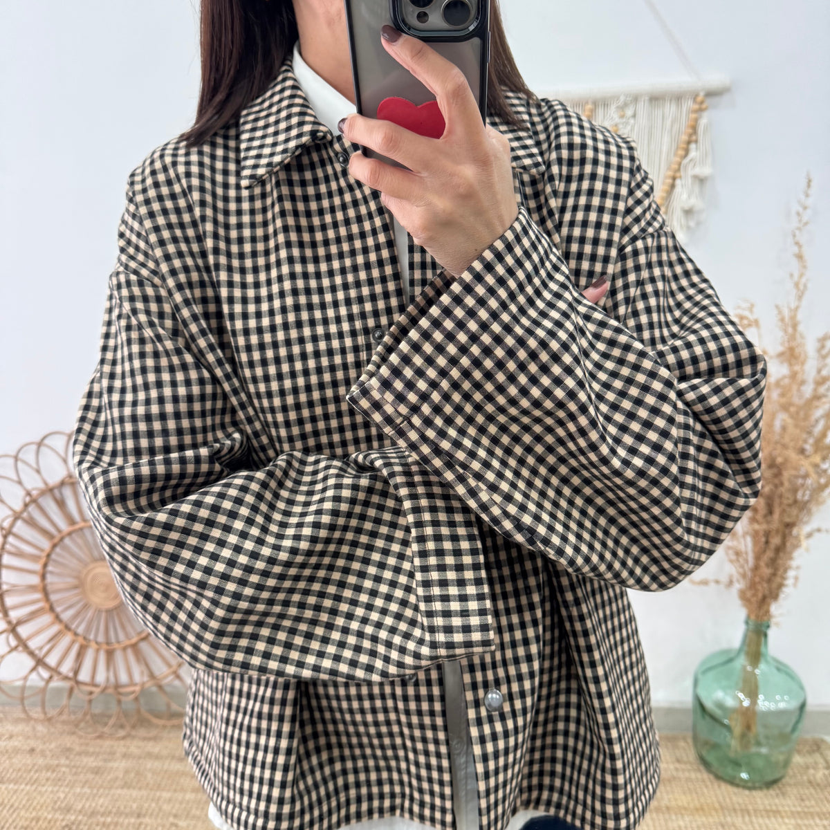 Chaqueta cuadro vichy