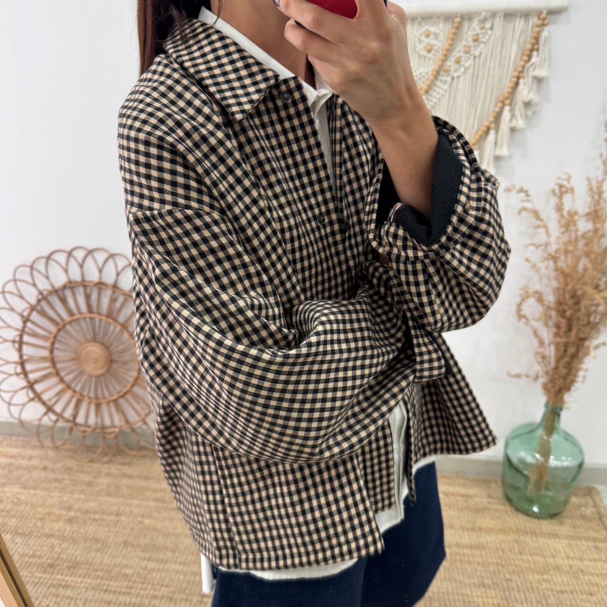 Chaqueta cuadro vichy