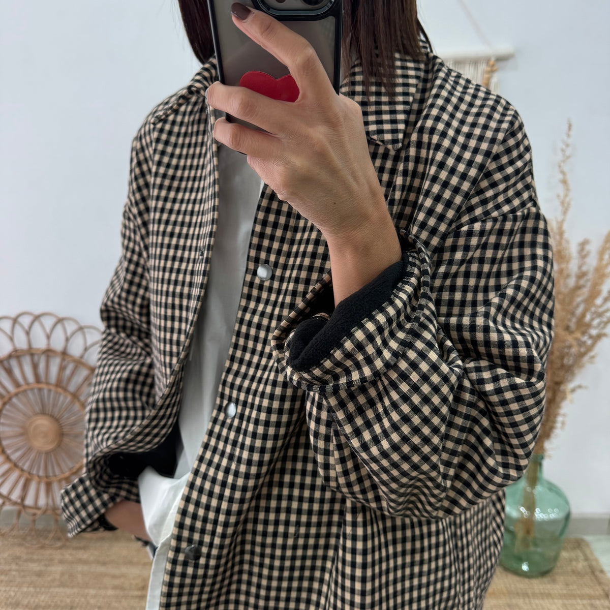 Chaqueta cuadro vichy