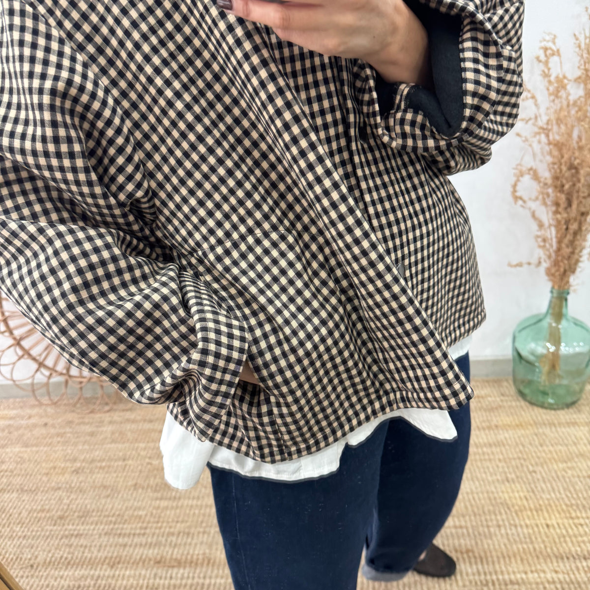 Chaqueta cuadro vichy