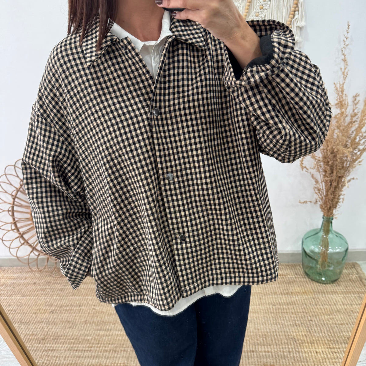 Chaqueta cuadro vichy