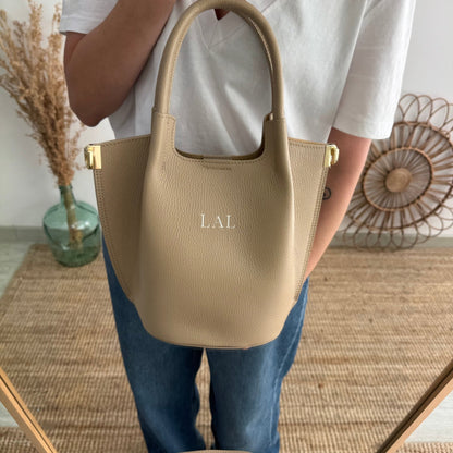 Bolso bucket asas rígidas taupe - Bubbleshopbcn