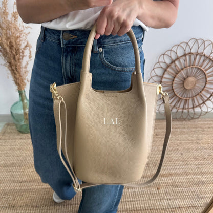 Bolso bucket asas rígidas taupe - Bubbleshopbcn