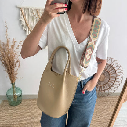 Bolso bucket asas rígidas taupe - Bubbleshopbcn