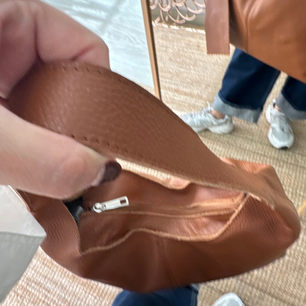 Bolso piel camel
